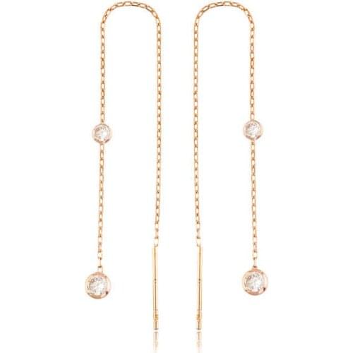 Original 925 Sterling Silver Chain White Stone Earrings Quality products, Flamboyant Designs Hundreds Of kinds of earrings