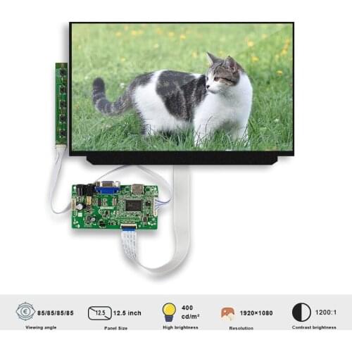 Original IVO M125NWF4 R1 1920x1080 400 Nits 30 Pins 12.5 Inch LCD FHD Display Screen With Board for Notebook