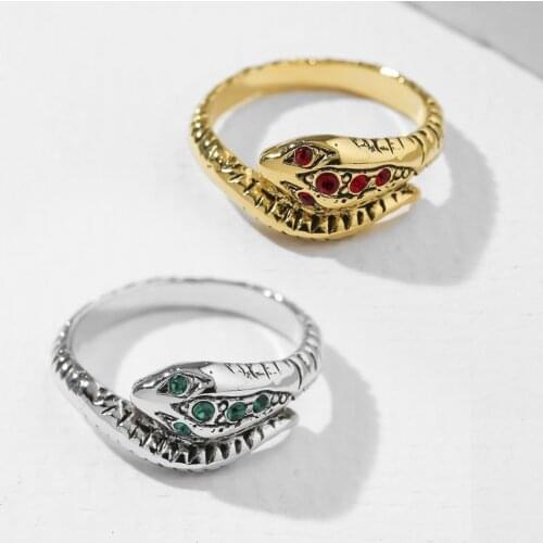 Retro style personality snake ring fashion high-end metal ring unique design jewelry gift jewelry