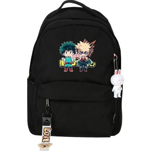 Anime My Hero Academia ,Midoriya Izuku Bakugou Katsuki Cosplay School Backpack Cartoon Unisex Travel Backpack Bagpack Rugzak
