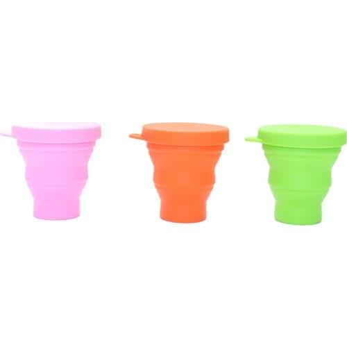 Silicone Foldable Container Food Grade Water Cup Travel Retractable Coloured Portable Outdoor Coffee Handcup Food Storage Cup