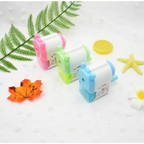 6 pcs Hand Pencil Sharpener Cartoon Cute Pencil Sharpener For Students Children Adult School Supplies Office Accessories