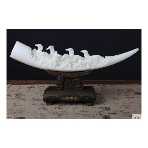 Ivory ornaments ivory Chinese lucky office living room shelf cabinet Decor creative style Home Furnishing christmasroom Art