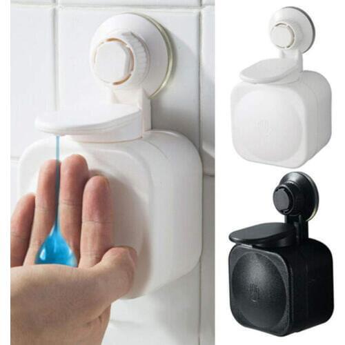 Waterproof Home Bathroom Wall Suction Cup Liquid Soap Dispenser Storage Box Pressing Soap Lotion Dispenser Kitchen Accessories