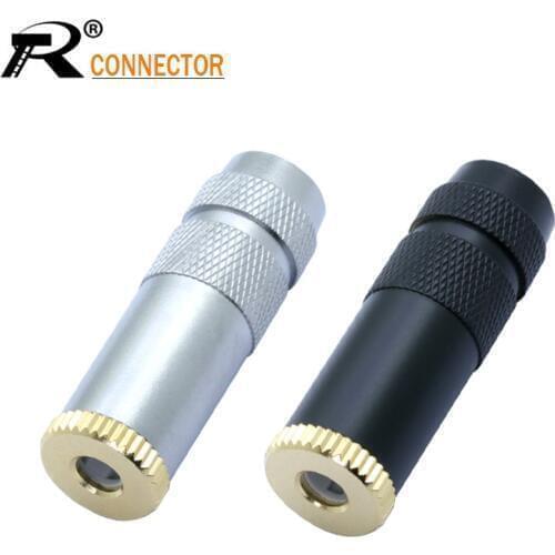 1pc Silver/Black Case 4.4mm 5Pole Headphone Plug Jack Audio Adapter For Sony Female Converter 4.4mm Jack Full Balanced Connector