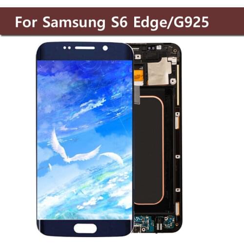 New Tested LCD For Samsung Galaxy S6 Edge G925 G925F SM-G925F Display Touch Screen with frame Digitizer Assembly+Tools