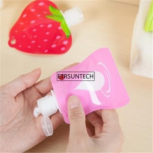 100pcs Plastic Squeeze Bottle Face Cream Lotion Packaging Container Shampoo Shower Gel Squeezes Empty Bottle Bag