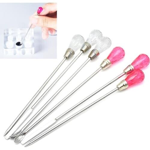 3Pcs Needle Spoon Tool Set For UV Resin Mold Epoxy Jewelry Making Beads Professional Silicone