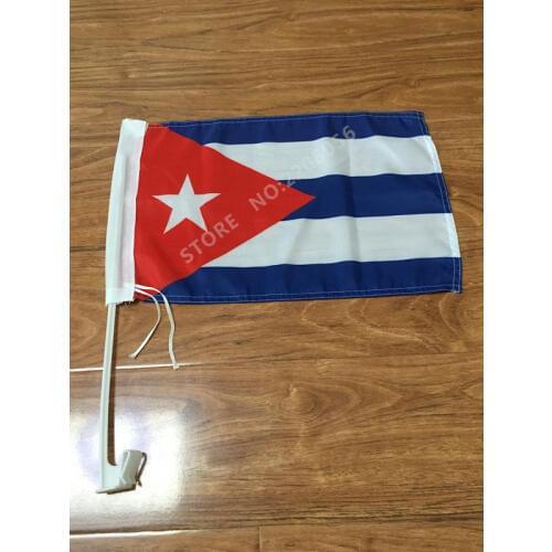 30 x 45 cm Cuba car flag car banner window banner window flag free shipping