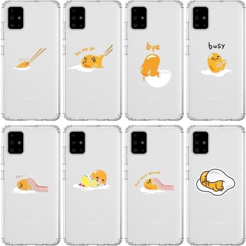 Cute eggs Cartoons yolk Anime Style Transparent Phone Case Hull For Samsung Galaxy A50 A51 A20 A71 A70 A40 A30 A31 80 E 5G S She