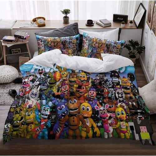 Childrens Cartoon Bear Market Printed Bedding Set Childrens And Mens Room Decorative Quilt Cover Pillow Cover Bedding