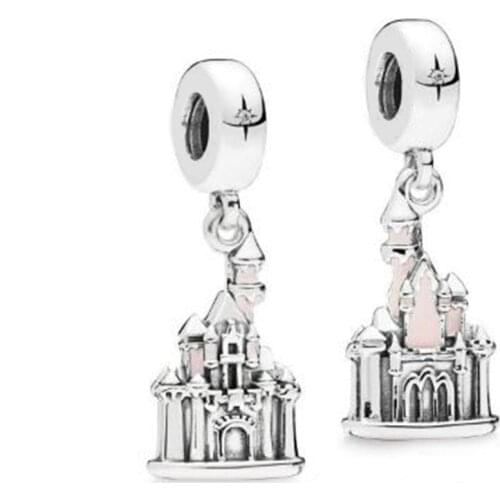 Diseny Parks Charms 100% Real 925 Sterling Silver Disenyland Sleeping Beauty Castle Charm Fit Original Bracelet Diy Jewelry