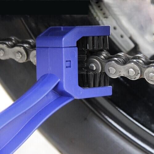 Double Side Motorcycle Bicycle Chain Cleaning Brush Brake Chain Cleaner Dust Dirt Remover Gear Grunge Brush Cleaner For KTM BMW