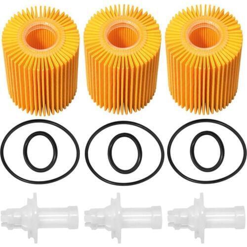 04152-YZZA1 Oil Filter Kit for Toyota Avalon Camry RAV4 Sienna for Lexus ES300H ES350 IS200T RX350 RX450H (Pack of 3)