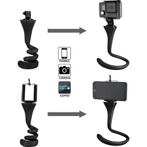 Mini Camera Tripod Mount Banana Pod for Gopro Xiao Mi Yi SJ4000 action camera for iphone7 6s car headrest selfie stick