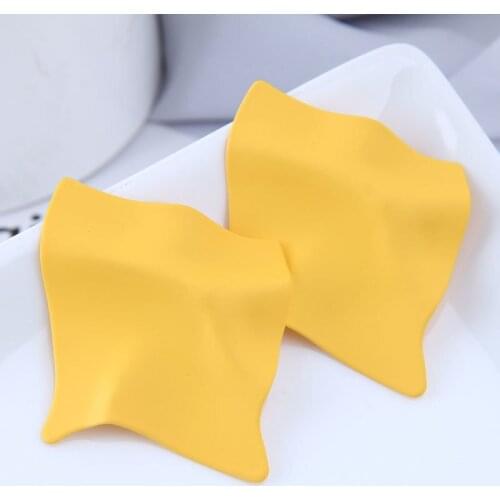 Fashion Geometric Stud Earrings For Women Korean Colorful Irregular Enamel Girls Statement Earring Pendientes Mujer Accessories