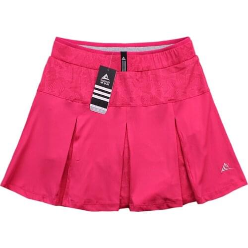 New Tennis Skort Women Badminton Skirt Loose Elastic Lining Anti-glare Running Sports Fitness Skirt with Pocket