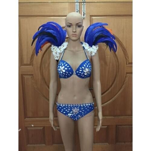 Feather clothing Stage performance catwalk carnival Headdress flower pubs party Mens wear womens clothing