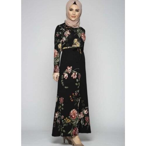 Dresses Muslim Turkish Clothes For Women Patterned European Clothing Arabic Abayat Long Dress Garment Hijab Moroccan Autumn Eid