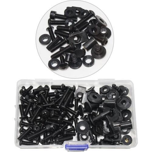 Complete Motorcycle Fairing Bolts Screws Bodywork Kit 194pcs Fasterners Kit Set For Yamaha YZF R6 R1 R3 R25 FZ07 FZ09
