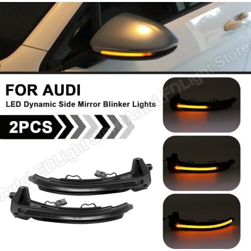 2Pcs For Audi A4 B9(8WH)(8W5)(8W2)A5 Coupe/Convertible Sport Sportback S4 S5 LED Dynamic Mirror Blinker Light Turn Signal Lamp