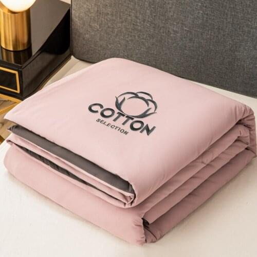 Luxury Quilts Cotton Filler Summer Bedspread Solid Double Duvets for Adults Air-conditioned Comforter Queen King size