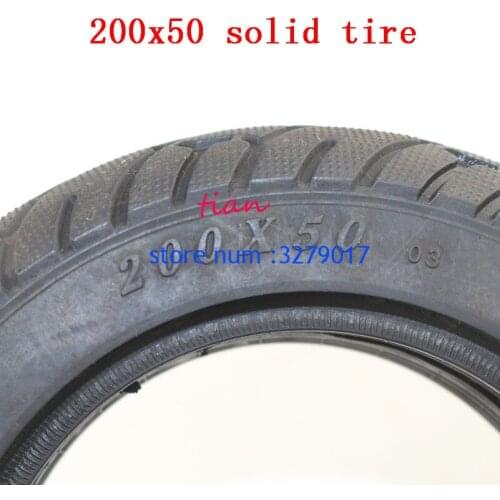 Good quality Tires 200x50 Solid Tire with Grooves for 8'' Electric Scooters 200*50 Solid Tyre motor