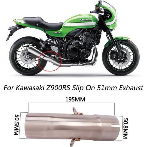 Mid Pipe for Kawasaki Z900RS Motorcycle Exhaust Pipe Stainless Steel Middle Link Pipe Slip On 51mm Muffler Reserve Catalyst