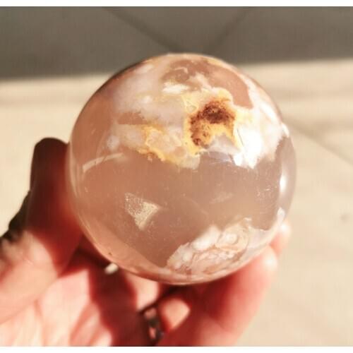 About 5-5.5cm Natural Cherry Agate Balls Crystal Gemstones Flower Agate Sphere Reiki Healing Chakra As Gift for home decor