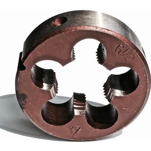 Quick shipping of 1PC HSS6542 made BSP G1/2"-14 machine die for machine threading stainless steel pipe thread round plate teeth