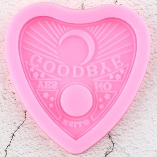 Super Glossy Heart Shape Badge Reel Silicone Mold Keychain Epoxy Craft Resin Molds DIY Handmade Jewelry Pendant Necklace Mould