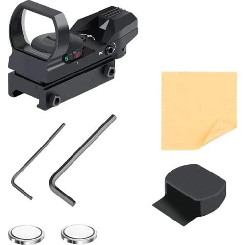 Tactical 4 Reticle Reflex Sight with 20mm Red Green Dot for Hunting ar15 rifles