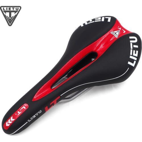 LIETU Comfort Bicycle Saddle for Men Women Open Road MTB Mountain Bike Seat Cycling Racing Saddle Bike Spare Parts Black White