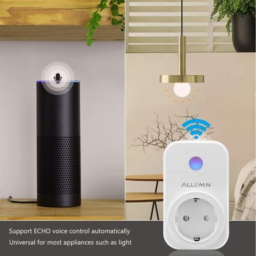 Smart Socket Intelligent Outlet Remote Control Support Alexa Voice Control / Timier Function EU Plug for Android iOS Smartphone