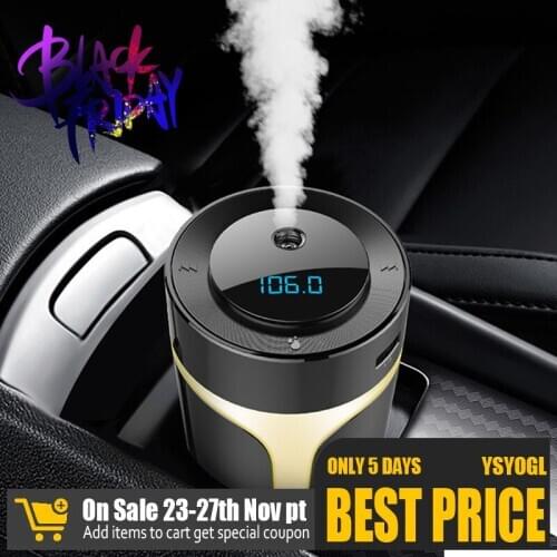 Car-mounted Household MP3 Bluetooth Aroma Humidifier Dual USB Multi-function Fast Charge Music Player Hands-free Calling Adapter