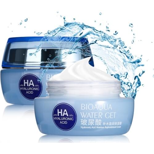 BIOAQUA Brand Hyaluronic Acid Moisturizing Face Cream Improve Dry Skin Anti Wrinkle Anti Aging Collagen Whitening Day Cream 50g