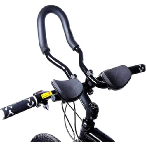 Bicycle Rest Handlebar Alloy Conjoined Type TT Handlebar Extension Triathlon Aerobars Bars MTB Road Bike Cycling Rest Handlebar