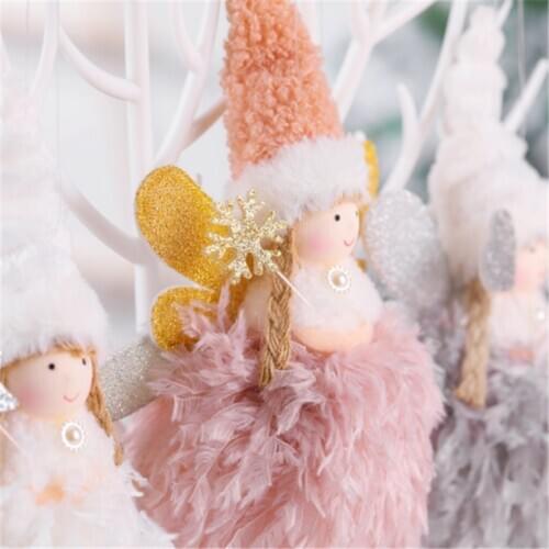 Merry Christmas Angel Doll Decoration for Home Navidad Noel Christmas Ornaments Xmas Tree Decor Cristmas Gift New Year 2021