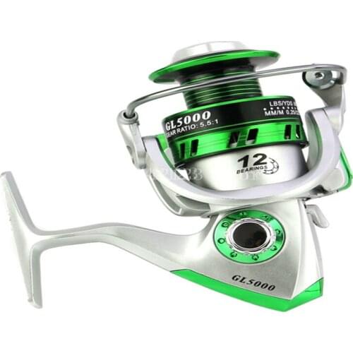 High-speed rotating and durable metal fishing reel, interchangeable left and right hand fishing reel 5.5:1 fishing gear