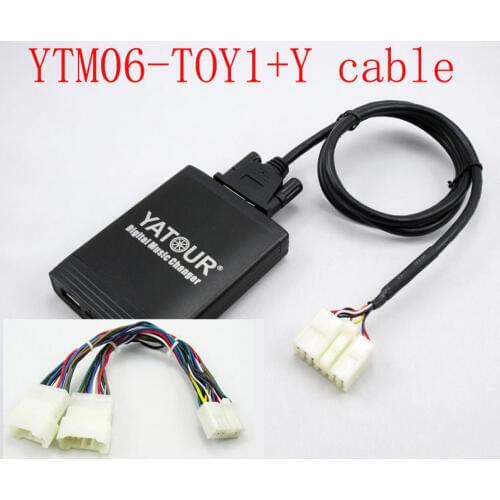 Yatour for Toyota Lexus1998-2004 Car Digital Music Changer USB MP3 Player AUX adapter 5+7 pins+Y cable USB Car Stereo Adapter