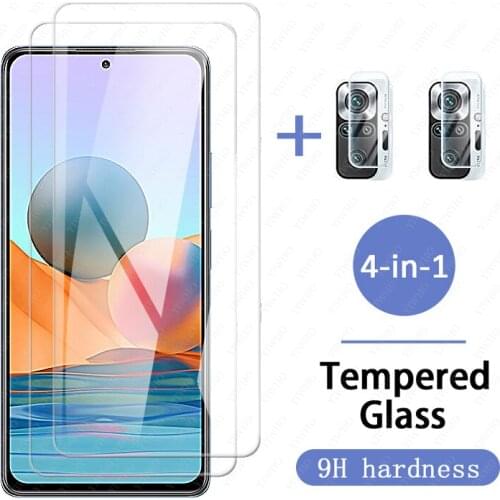 Tempered Glass For xiaomi redmi note 10 pro Protective Safty on red mi me note10 10Pro Screen Protectors Film camera lens glass