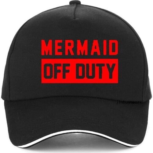 Mermaid Off Duty Letter Print Baseball Cap Female Tumblr Basic hat Hipster Harajuku Women Aesthetic hip hop cap