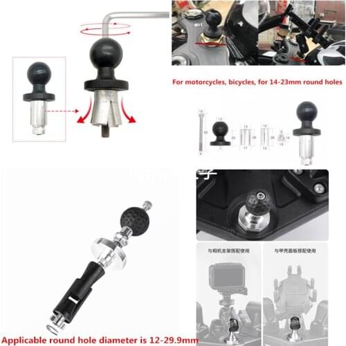 1 Inch Ball Head Mount Adapter Motorcycle Bike Mount Fork Stem Base for RAM Mount Gopro BMW S1000RR 12-18 Kawasaki Suzuki
