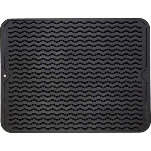 1 Pcs Silicone Dish Drying Mat Easy Clean Dishwasher Safe Heat Resistant Eco-Friendly Large 15.8 inches x 12 inches