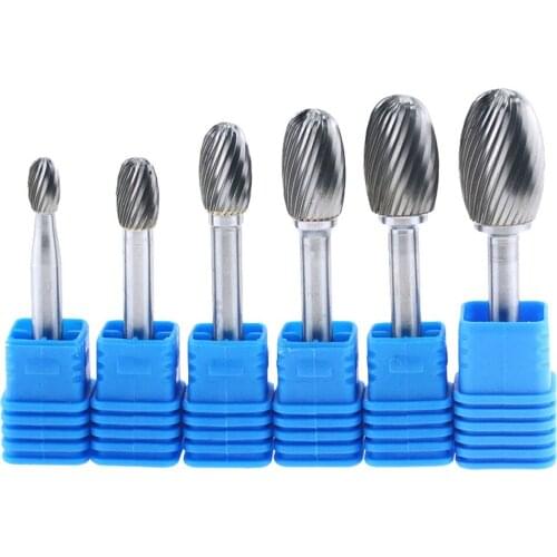 1PCS E-Type Tungsten Carbide Rotating Rake Single Slot Grinding Head Metal Woodworking Wood Carving Tool Milling Cutter