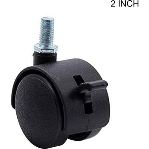 10Pcs Screw Furniture Universal Wheel Swivel Caster Wheels with Brake 1/1.5/2\"