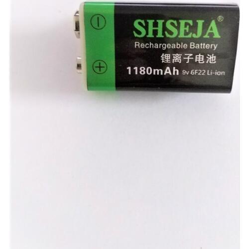 100% 9V 4PCS New 9V 1180mAh lithium battery USB rechargeable battery