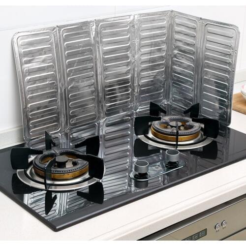 2Pcs Oil Removal Baffle Plate Cooking Insulate Splash Proof Guard Gas Stove Cooker Scald Proof Board Kitchen Tool Size:84 x 39cm