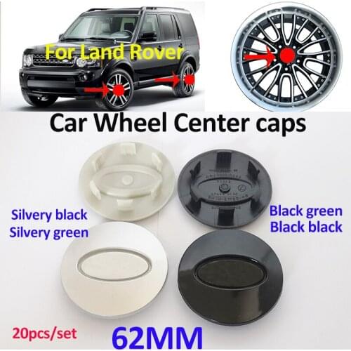 20x Car Styling ABS 62MM For Land Rover Discovery Freelander Evoque Wheel Center Cap Covers Metal Covers Wheel Hubcap