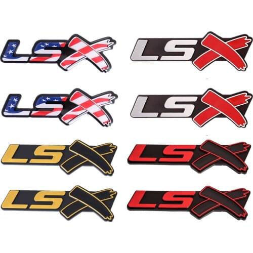2x LSX Car Fender Rear Sticker Emblem Nameplate for Chevrolet Camaro Corvette Silverado 454 350 376